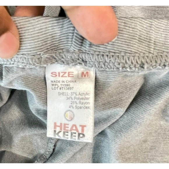 Women Knit Pajama Pants Grey Sz M Heat Keep - Picture 7 of 9